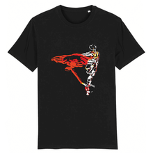 Load image into Gallery viewer, black-t-shirt-with-a-dancer-graphic-on-the-front