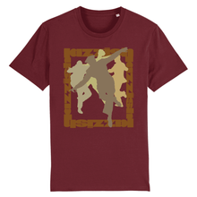Load image into Gallery viewer, Maroon-t-shirt-with-with-dancers-and-text-on-the-front