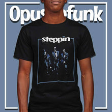 Load image into Gallery viewer, guy-wearing-a-black-t-shirt-with-three-dancers-on-the-front