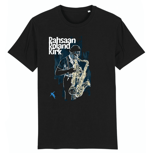 black-t-shirt-with-saxophone-player-on-the-front