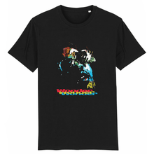 Load image into Gallery viewer, black-t-shirt-with-a-stevie-wonder-face-and-text-on-the-front
