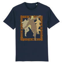 Load image into Gallery viewer, navy-t-shirt-with-with-dancers-and-text-on-the-front
