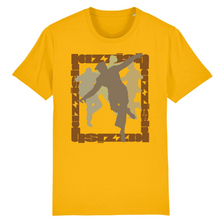 Load image into Gallery viewer, yellow-t-shirt-with-with-dancers-and-text-on-the-front
