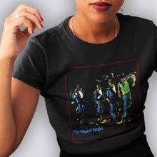 Load image into Gallery viewer, woman-wearing-black-t-shirt-with-dancers-on-the-front

